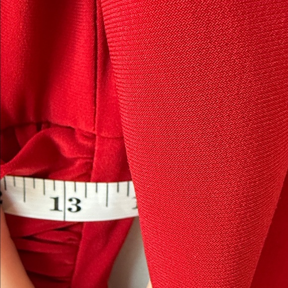 Lauren Ralph Lauren Red Faux Wrap Dress - Picture 6 of 8